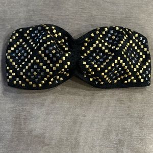 Victoria’s Secret PINK Studded Black Bandeau Top / Bra